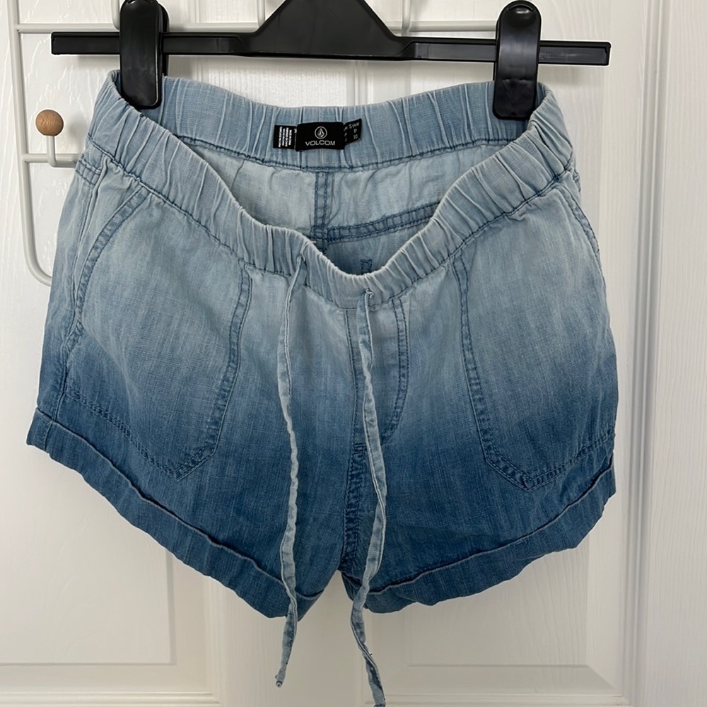 Volcom blue ombré denim shorts